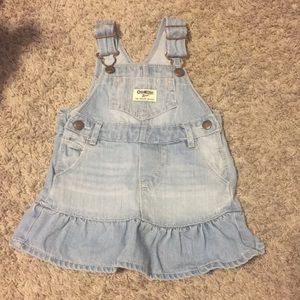 12 months Girls denim overall dress.